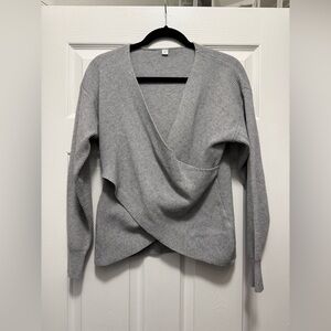 Gray Wrap Sweater Size Small